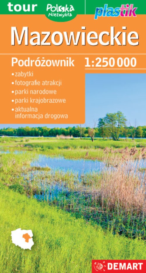 Image of Mazowieckie. Podróżownik 1:250 000. Plastik