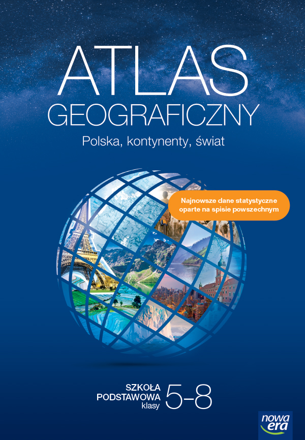Image of Geografia atlas Polska kontynenty świat klasy 5-8 szkoła podstawowa EDYCJA 2023-2025