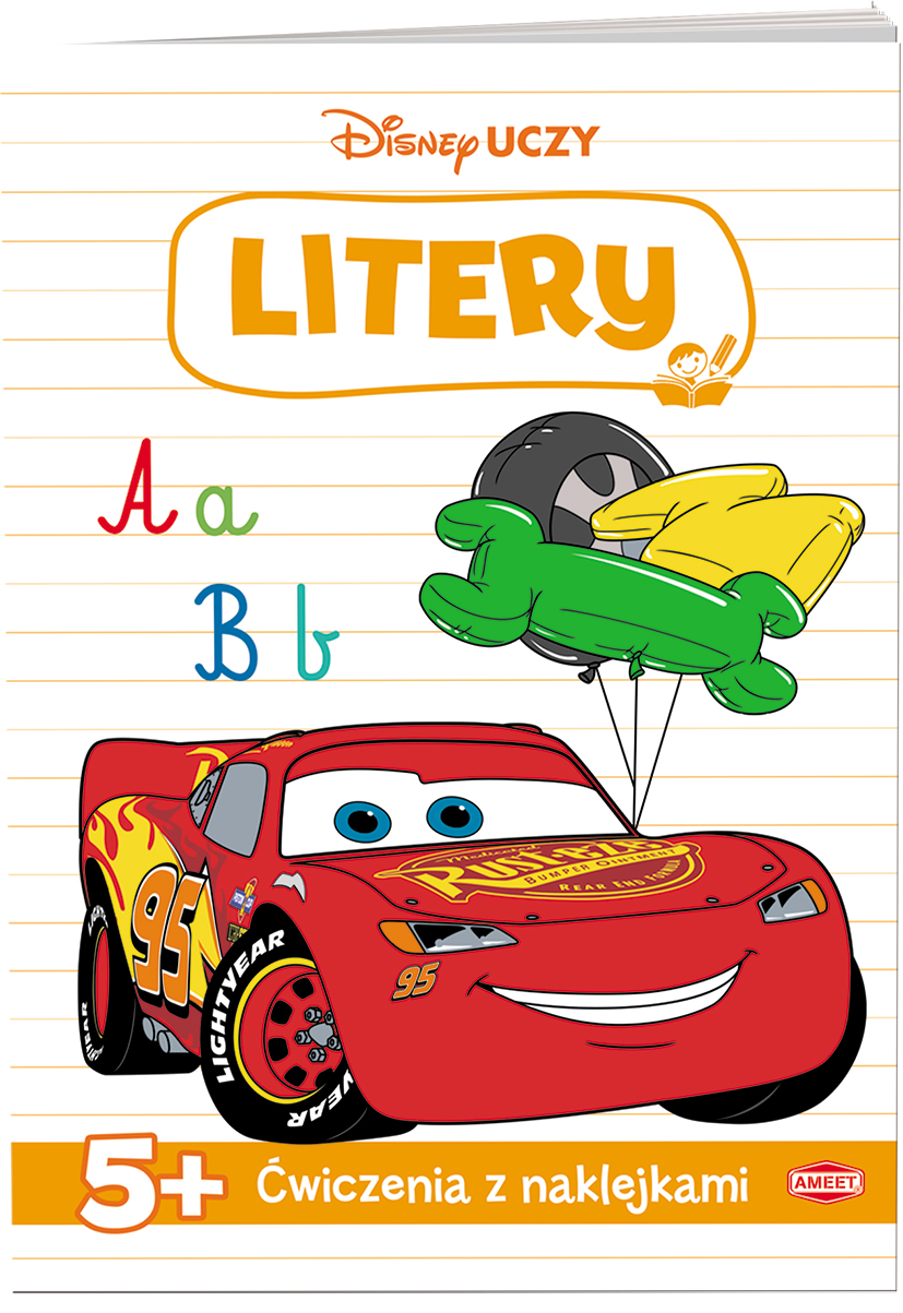 Image of Disney uczy auta Ćwiczenia z naklejkami litery UDN-9304
