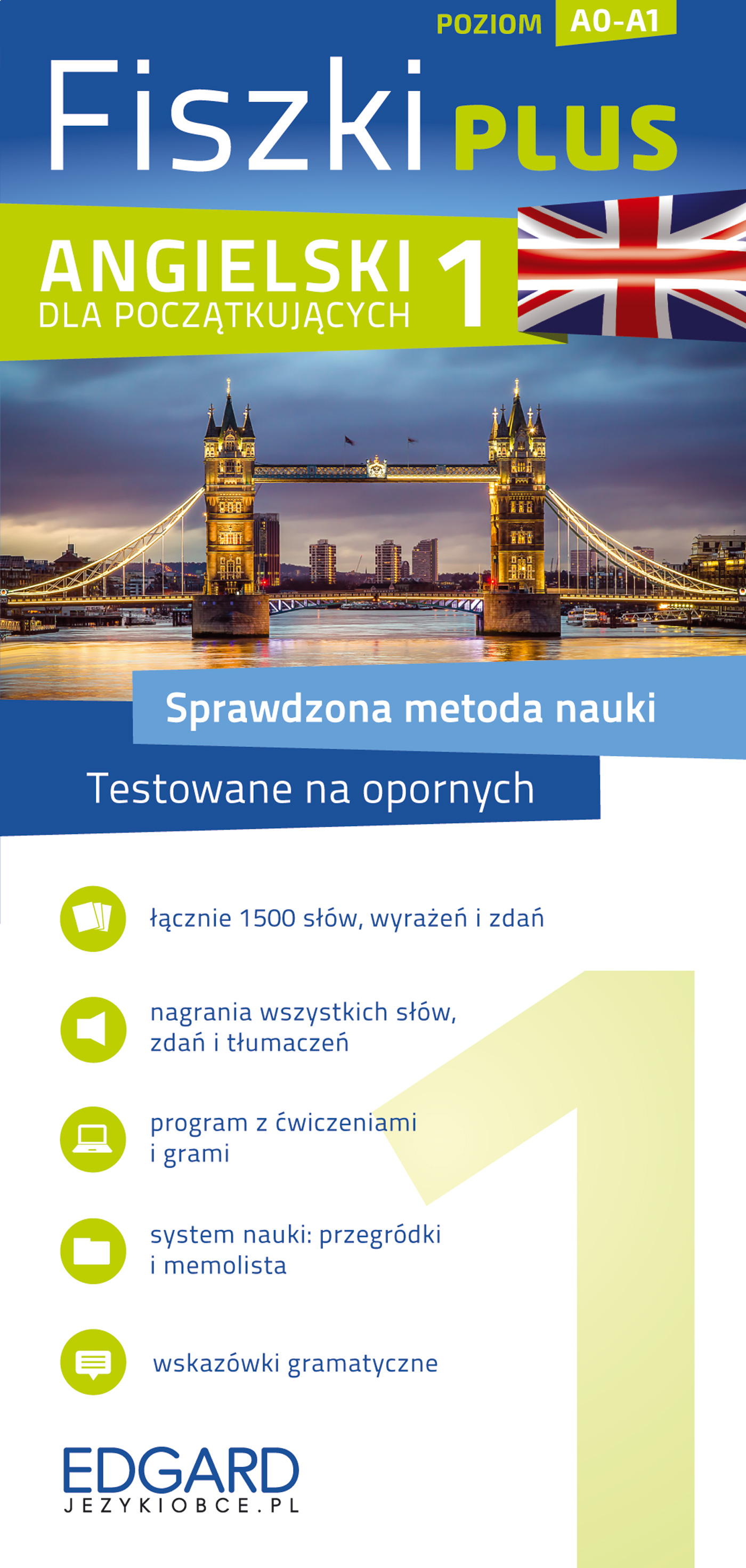 Image of Angielski. Fiszki PLUS dla początkujących 1. Poziom A0-A1 wyd. 2