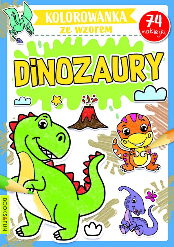 Image of Dinozaury. Kolorowanka ze wzorem