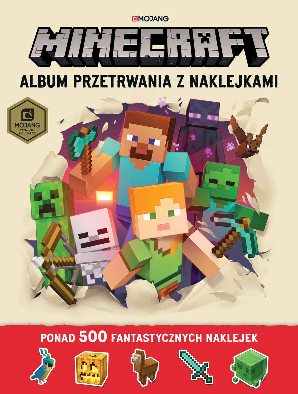 Image of Album przetrwania z naklejkami. Minecraft