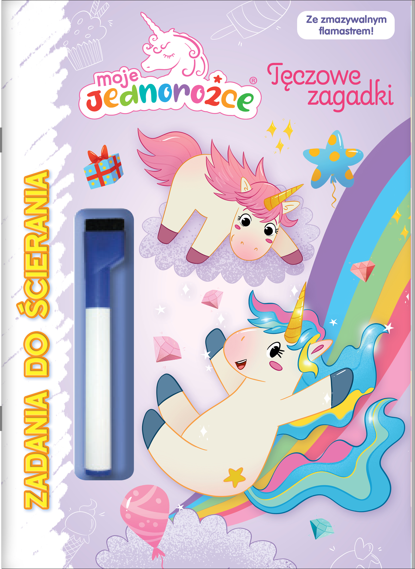 Image of Tęczowe zagadki. Moje Jednorożce. Zadania do ścierania