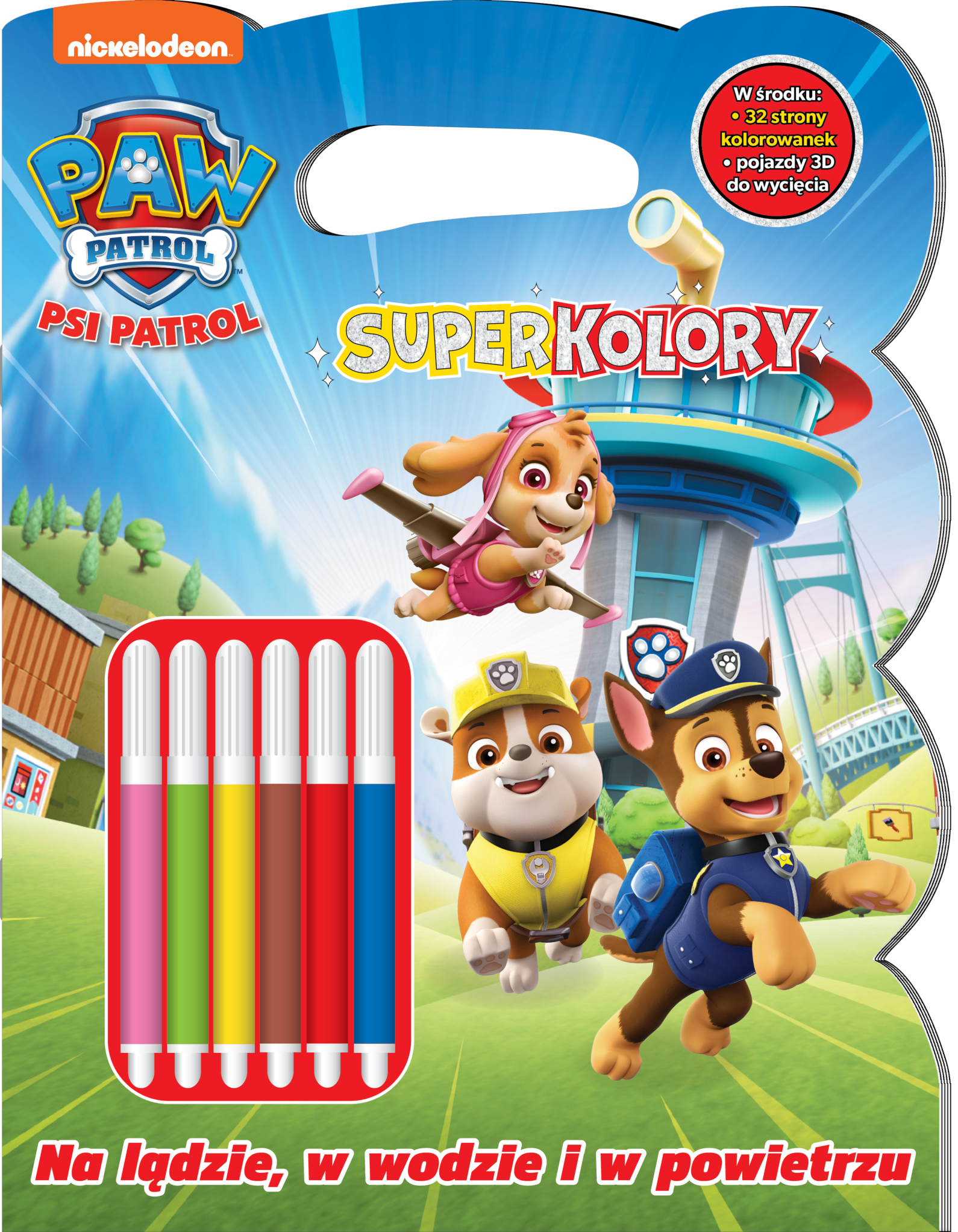 Image of Na lądzie, w wodzie i w powietrzu. Psi Patrol. SuperKolory