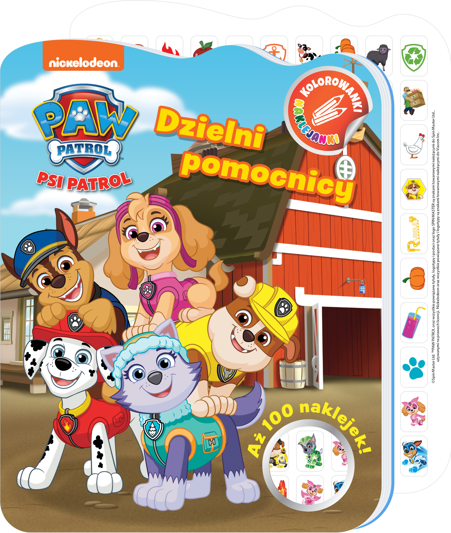 Image of Dzielni pomocnicy, Psi Patrol. Kolorowanki naklejanki