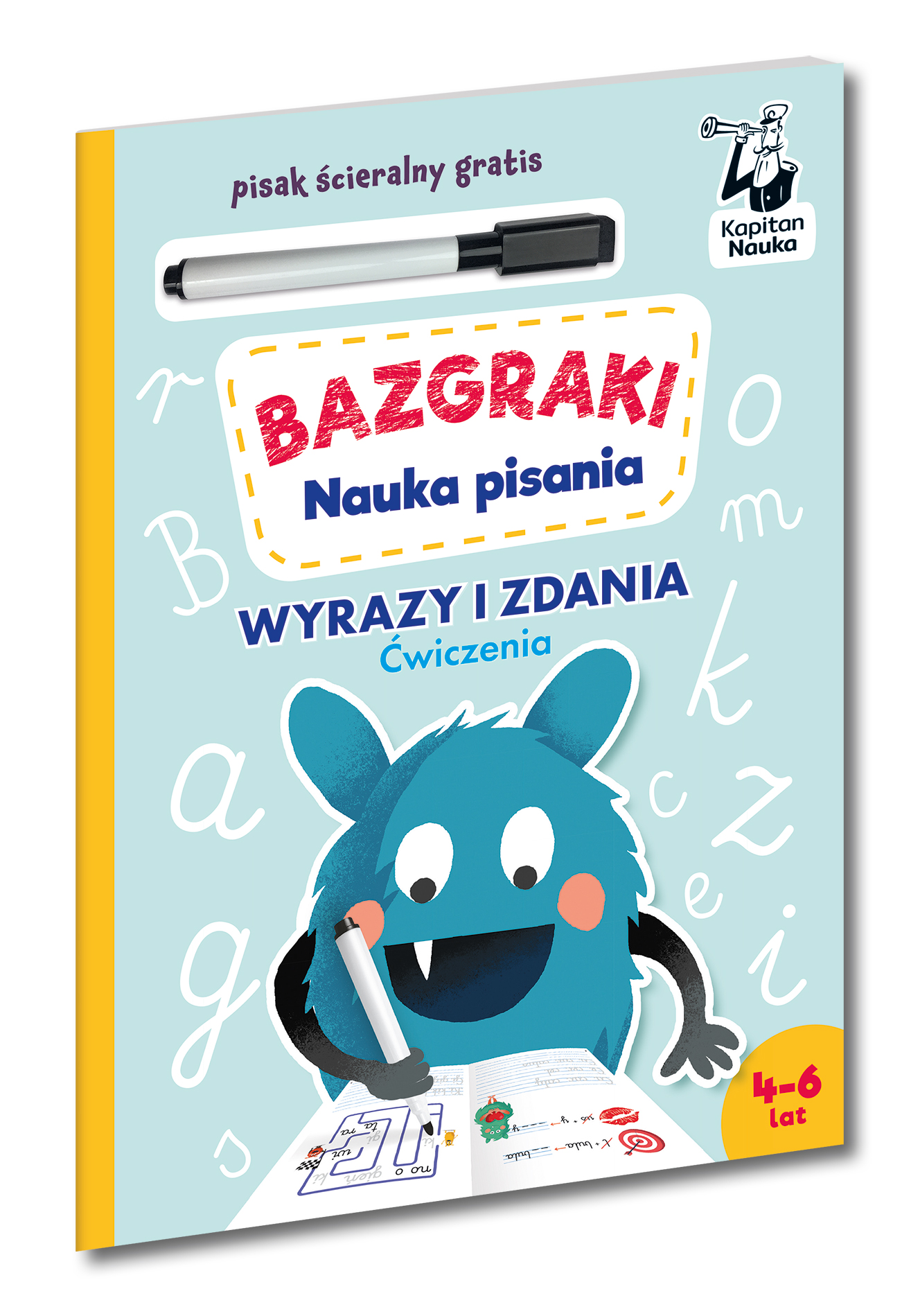 Image of Litery i wyrazy. Ćwiczenia. Nauka pisania. Bazgraki