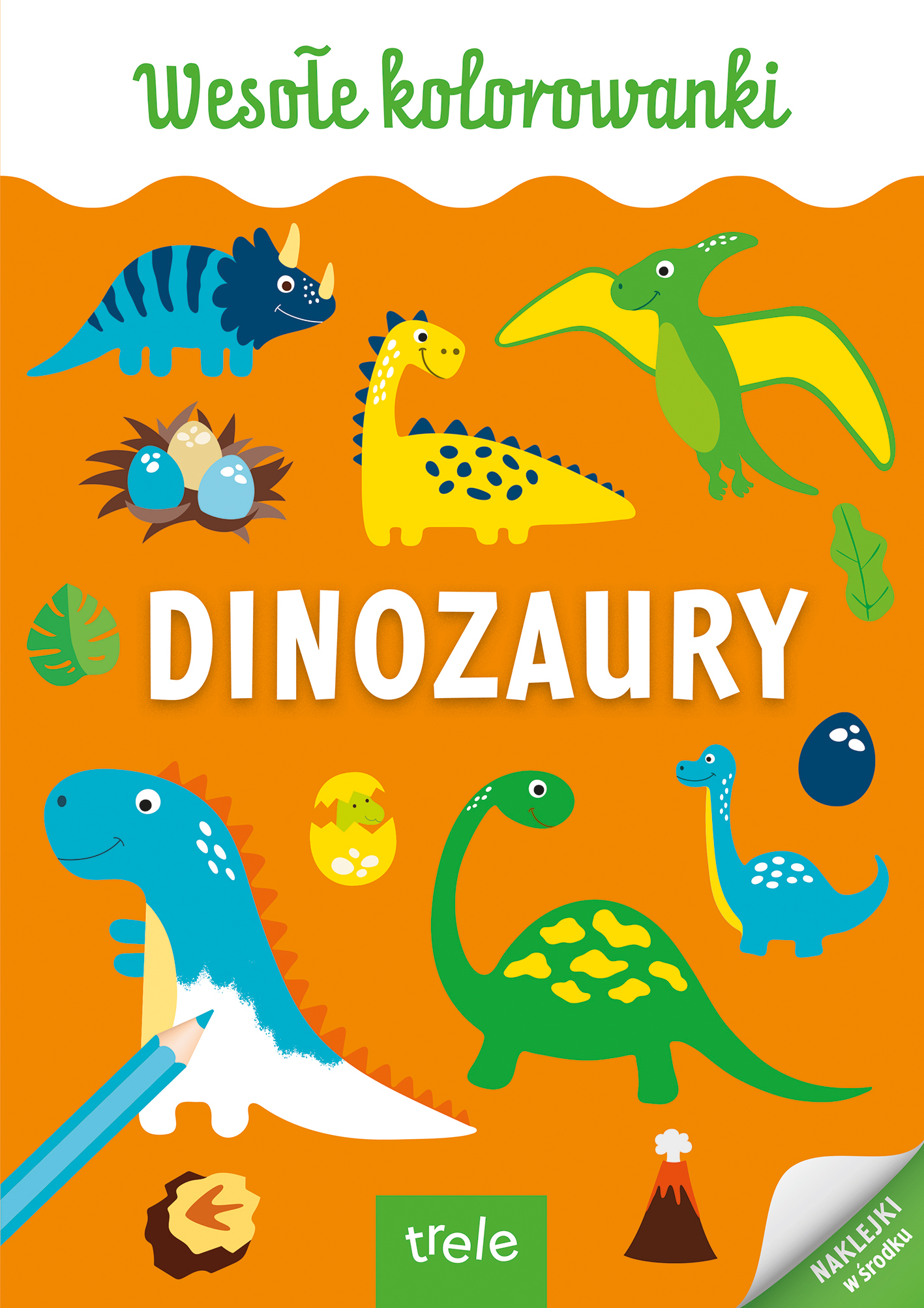 Image of Dinozaury. Kolorowanka A4. Wesołe kolorowanki