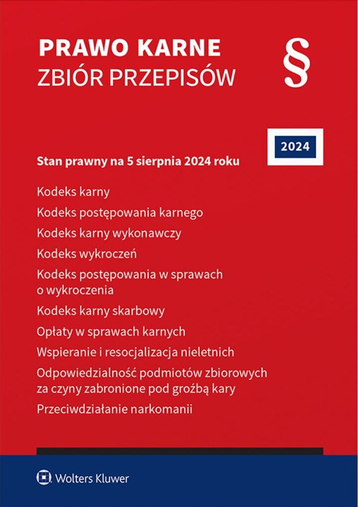 Image of Prawo karne. Zbiór przepisów 2024