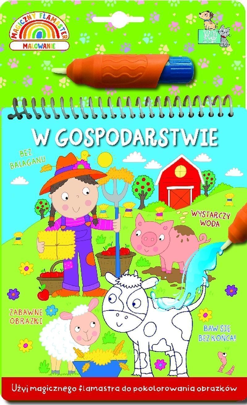 Image of W gospodarstwie. Malowanka z wodnym flamastrem