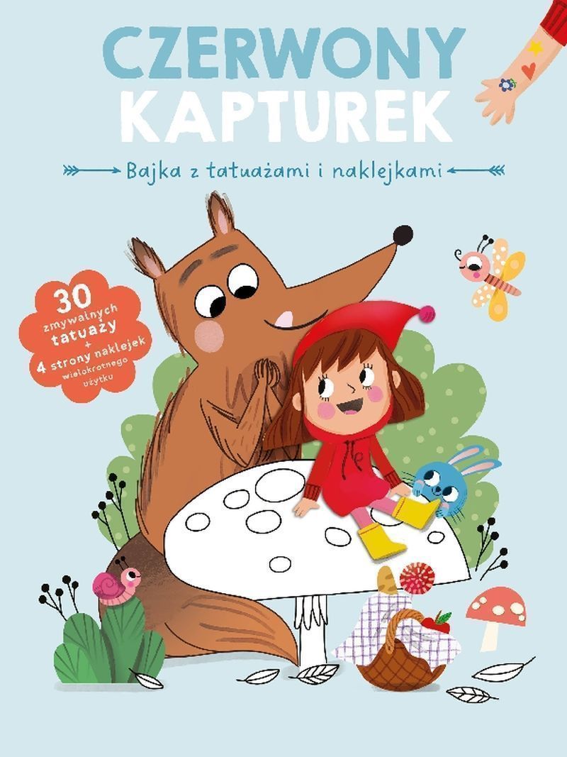 Image of Czerwony kapturek. Bajka z tatuażami i naklejkami