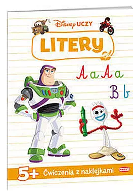 Image of Disney uczy filmy ćwiczenia z naklejkami litery