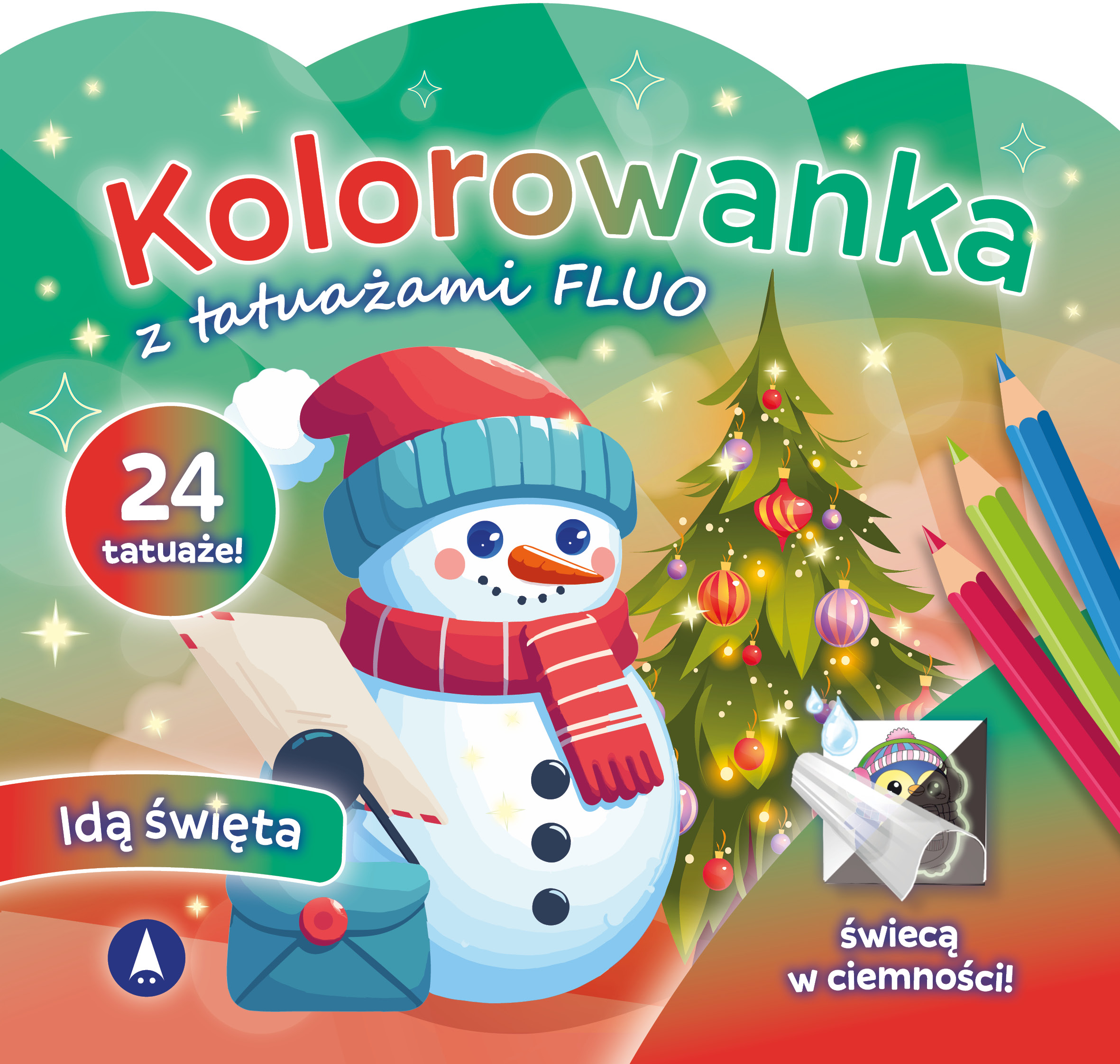 Image of Idą święta. Kolorowanka z tatuażami FLUO