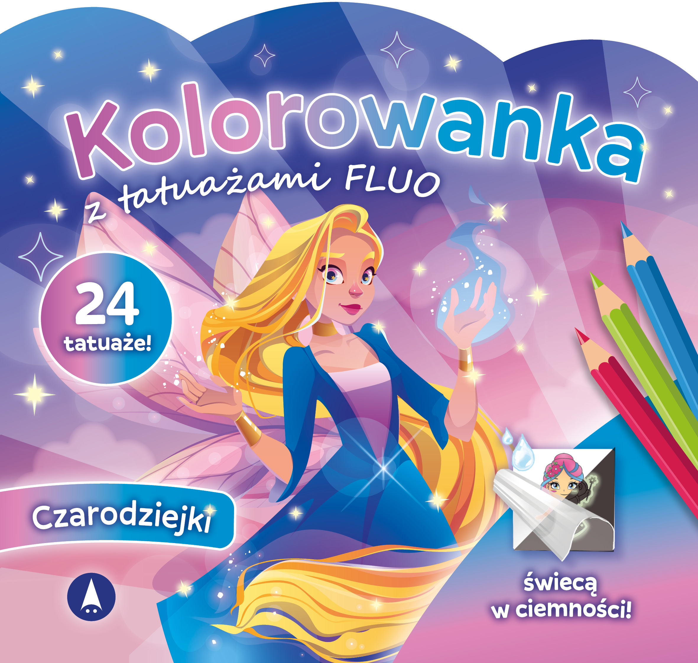 Image of Czarodziejki. Kolorowanka z tatuażami FLUO