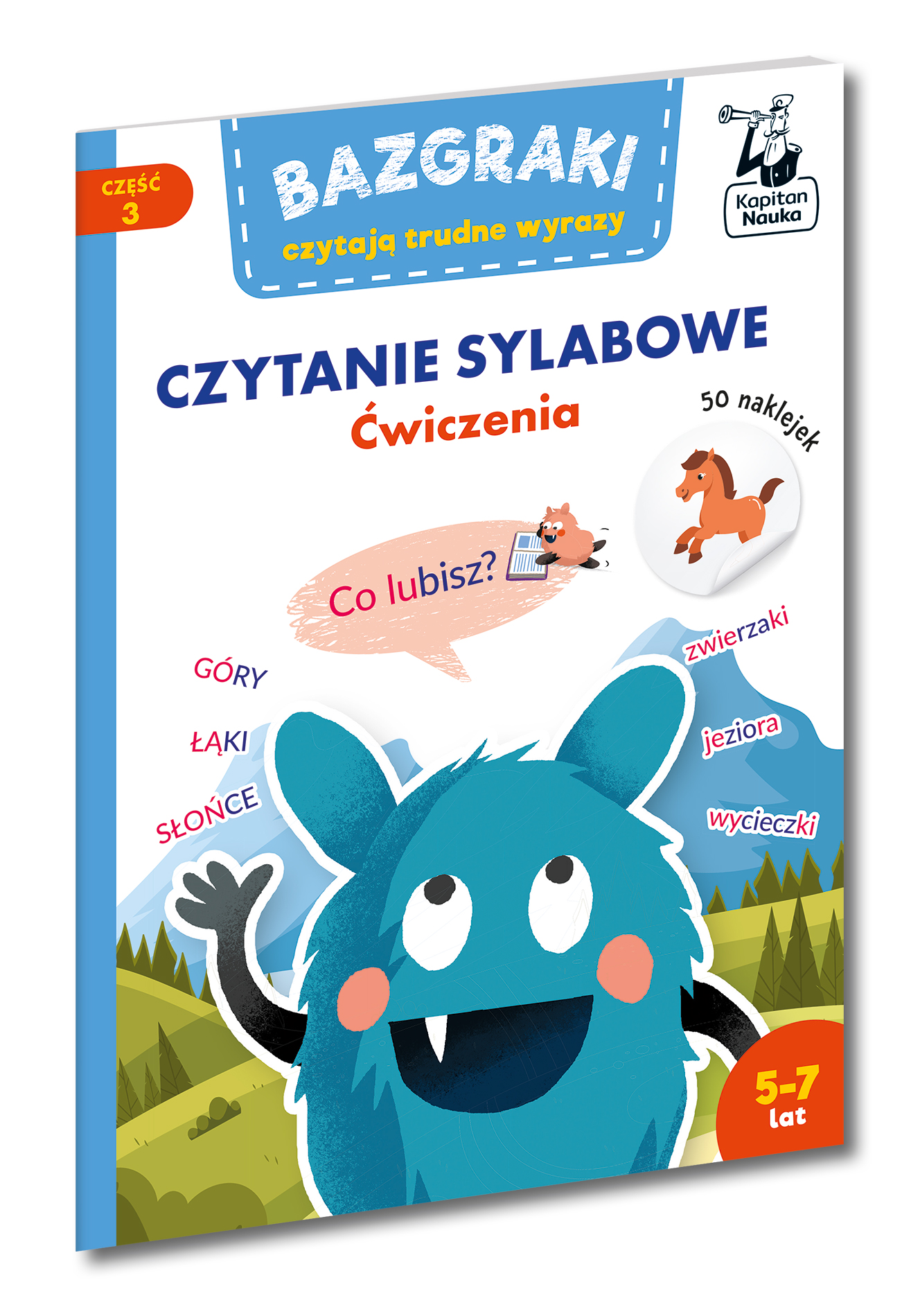 Image of Bazgraki czytają trudne wyrazy. Czytanie sylabowe. Ćwiczenia. Kapitan Nauka. Bazgraki